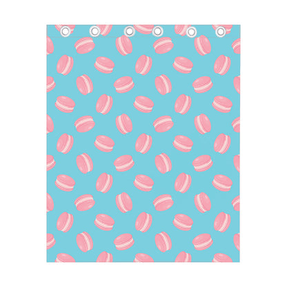 Pink Macaron Pattern Print Curtain