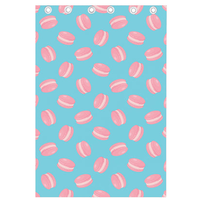 Pink Macaron Pattern Print Curtain