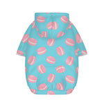 Pink Macaron Pattern Print Dog Zip Up Hoodie