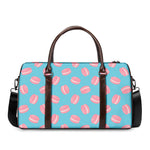 Pink Macaron Pattern Print Duffle Bag