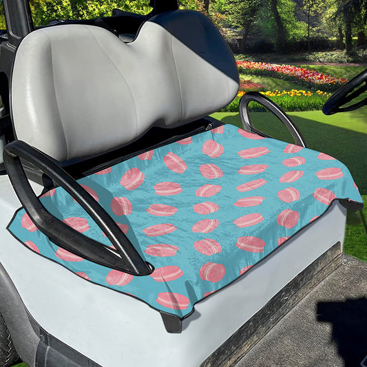 Pink Macaron Pattern Print Golf Cart Seat Cover