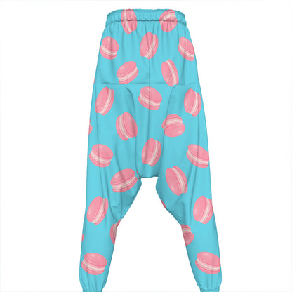 Pink Macaron Pattern Print Hammer Pants