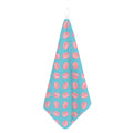 Pink Macaron Pattern Print Hand Towel