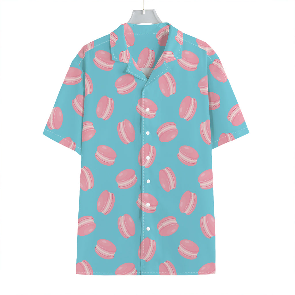 Pink Macaron Pattern Print Hawaiian Shirt