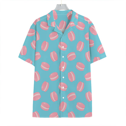 Pink Macaron Pattern Print Hawaiian Shirt