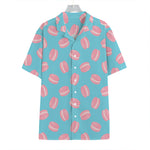 Pink Macaron Pattern Print Hawaiian Shirt