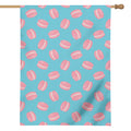 Pink Macaron Pattern Print House Flag