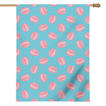 Pink Macaron Pattern Print House Flag