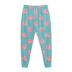 Pink Macaron Pattern Print Jogger Pants
