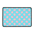 Pink Macaron Pattern Print Kitchen Mat