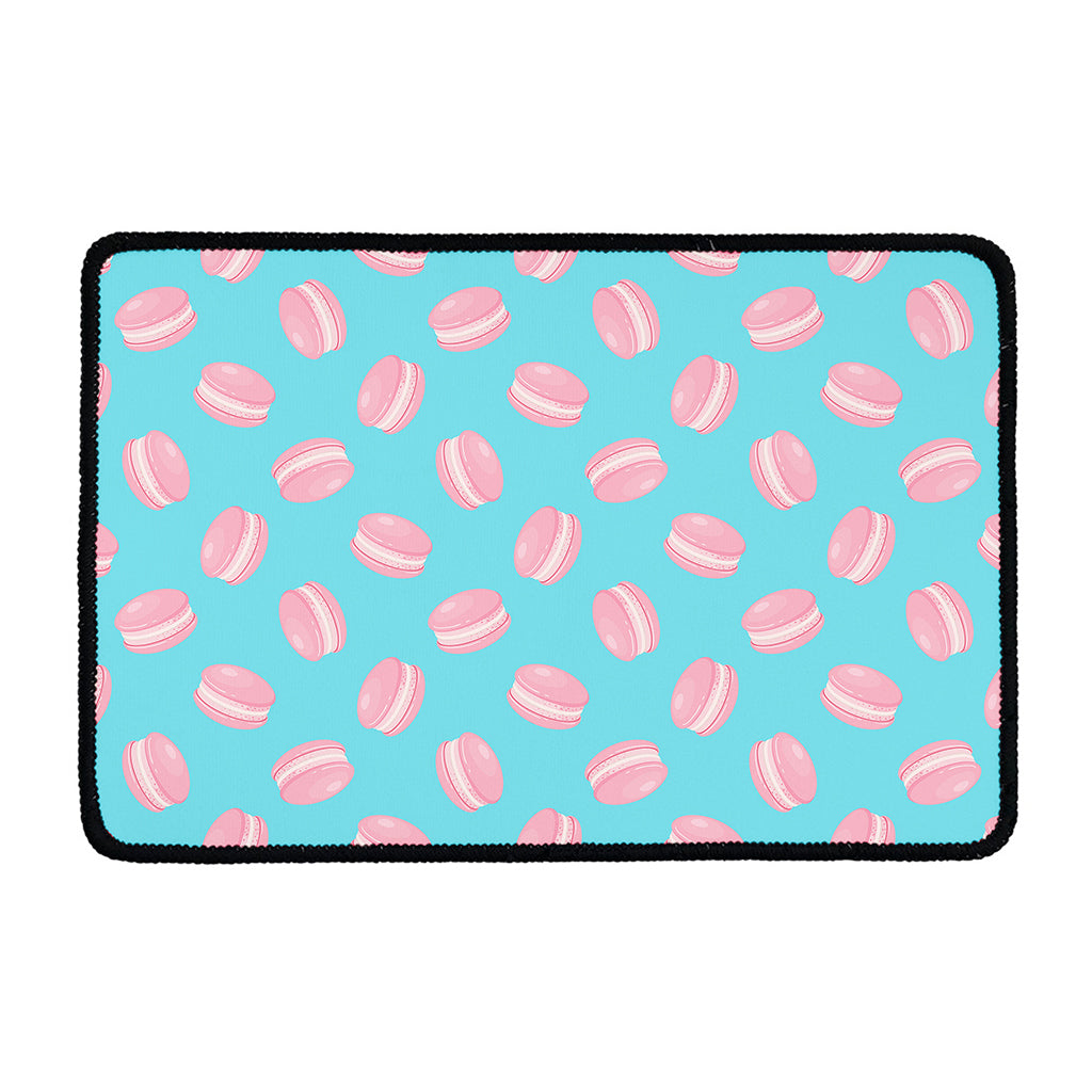 Pink Macaron Pattern Print Kitchen Mat