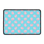 Pink Macaron Pattern Print Kitchen Mat