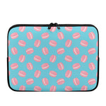 Pink Macaron Pattern Print Laptop Sleeve