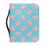 Pink Macaron Pattern Print Leather Bible Cover