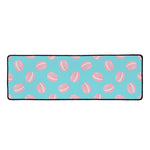 Pink Macaron Pattern Print Long Kitchen Mat