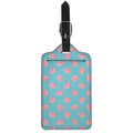 Pink Macaron Pattern Print Luggage Tag