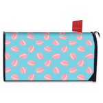 Pink Macaron Pattern Print Mailbox Cover