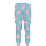 Pink Macaron Pattern Print Men's leggings