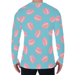 Pink Macaron Pattern Print Men's Long Sleeve T-Shirt