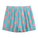 Pink Macaron Pattern Print Mesh Shorts
