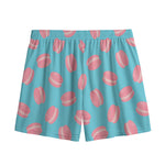 Pink Macaron Pattern Print Mesh Shorts