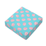 Pink Macaron Pattern Print Outdoor Seat Cushion Cover