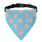 Pink Macaron Pattern Print Over The Collar Dog Bandana