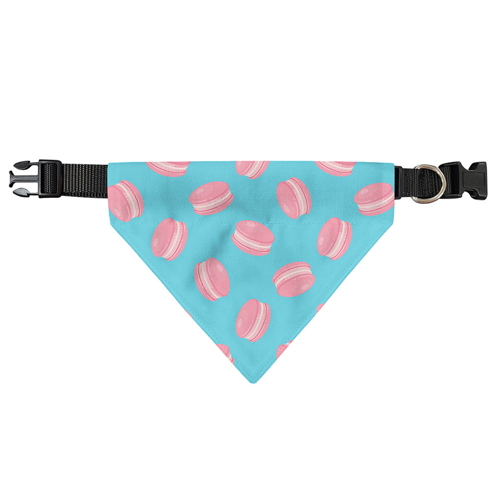 Pink Macaron Pattern Print Over The Collar Dog Bandana