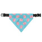 Pink Macaron Pattern Print Over The Collar Dog Bandana