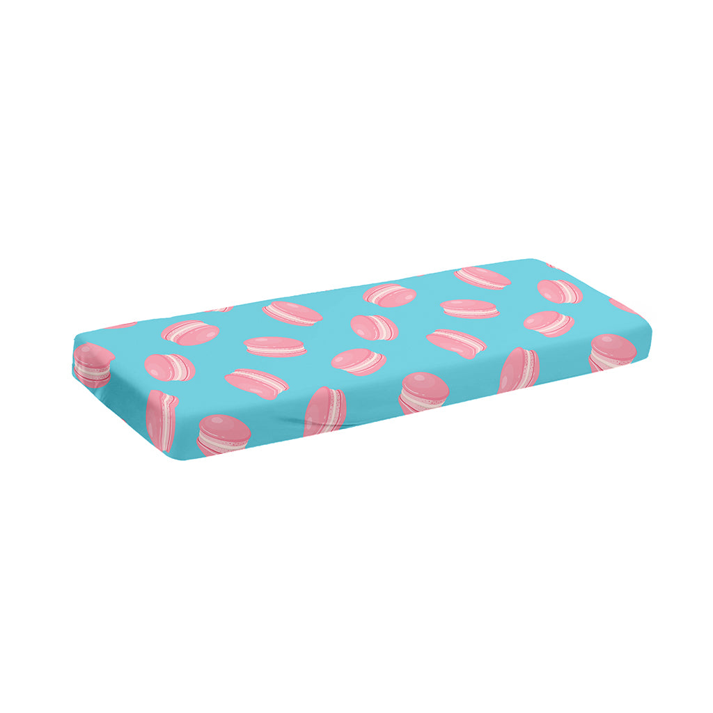Pink Macaron Pattern Print Piano Keyboard Cover