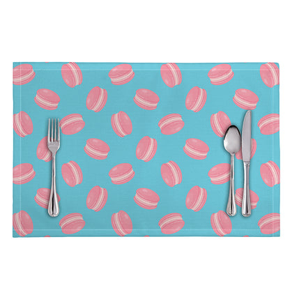 Pink Macaron Pattern Print Placemat