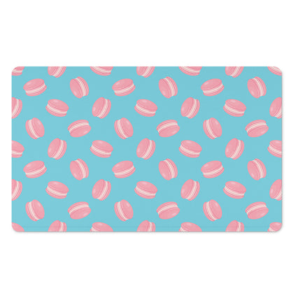 Pink Macaron Pattern Print Polyester Doormat