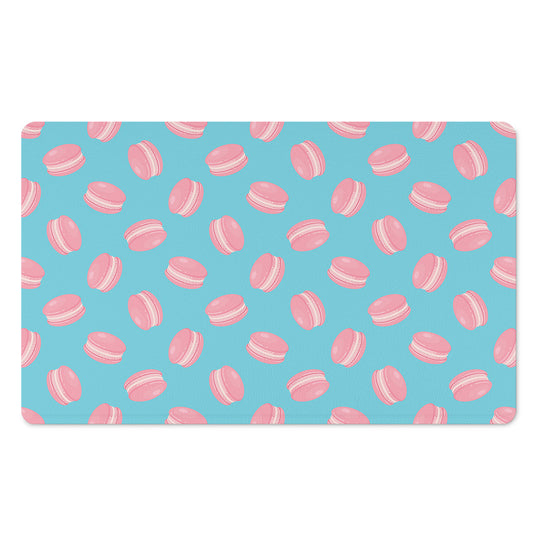 Pink Macaron Pattern Print Polyester Doormat