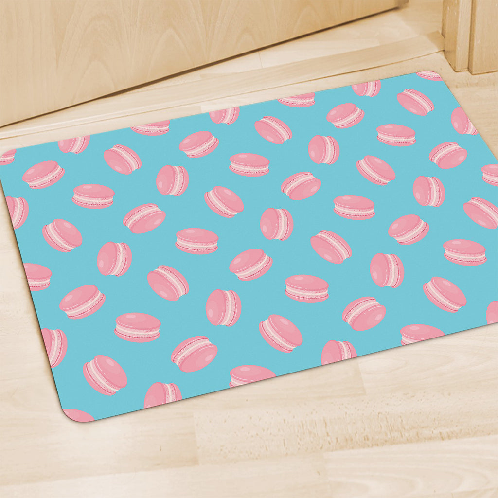 Pink Macaron Pattern Print Polyester Doormat