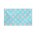 Pink Macaron Pattern Print Polyester Flag