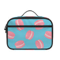 Pink Macaron Pattern Print Portable Lunch Bag