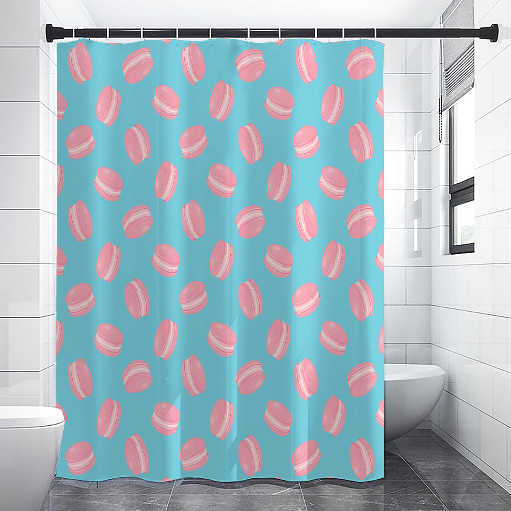 Pink Macaron Pattern Print Premium Shower Curtain