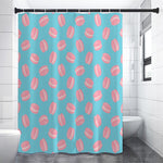 Pink Macaron Pattern Print Premium Shower Curtain