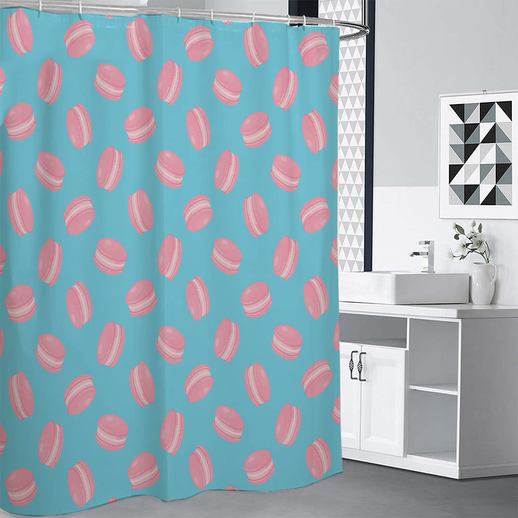 Pink Macaron Pattern Print Premium Shower Curtain