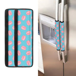 Pink Macaron Pattern Print Refrigerator Handle Covers