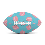 Pink Macaron Pattern Print Rugby Ball