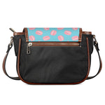 Pink Macaron Pattern Print Saddle Bag