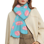 Pink Macaron Pattern Print Scarf