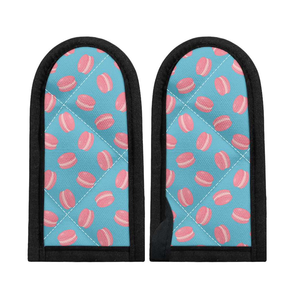 Pink Macaron Pattern Print Skillet Handle Cover