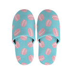 Pink Macaron Pattern Print Slippers