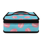 Pink Macaron Pattern Print Small Lunch Bag