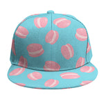 Pink Macaron Pattern Print Snapback Cap