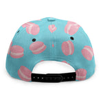 Pink Macaron Pattern Print Snapback Cap