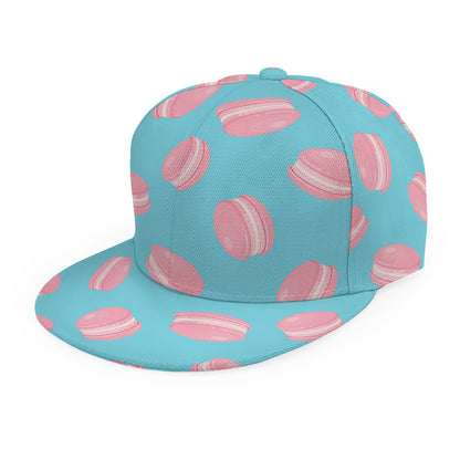 Pink Macaron Pattern Print Snapback Cap