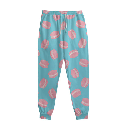 Pink Macaron Pattern Print Sweatpants